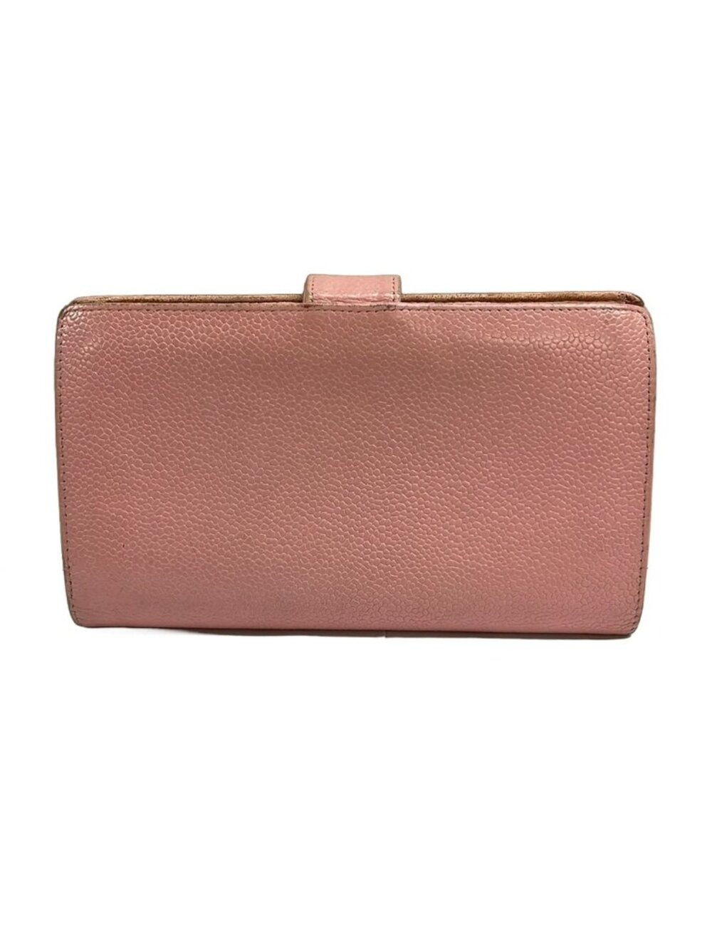 Chanel Bifold Wallet Pink Kiss Lock CC Logo - Picture 2 of 7